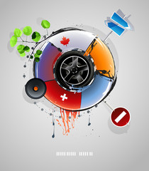 Fototapeta premium dirty abstract grunge background, speed racing