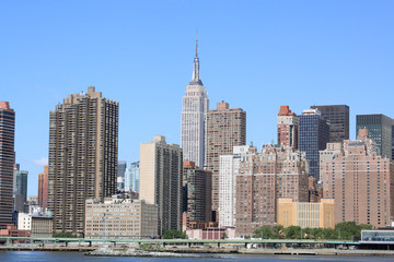 Fototapeta na wymiar Midtown Manhattan Skyline na Clear Day Niebieski, Nowy Jork
