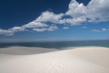 Weiße Dünen in Südafrika