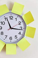 Clock and Adhesive Note