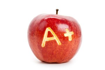 Red apple and A Plus sign © Feng Yu