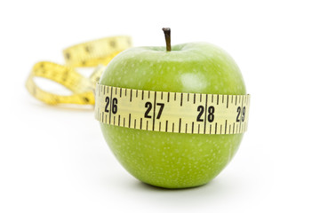 green apple and Tape Measure