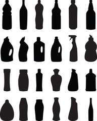 bottle silhouette vector