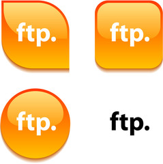 FTP glossy button.