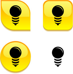 Bulb glossy button.