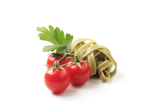 Ribbon pasta and tomatoes
