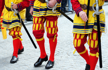 Naklejka premium Procession of the Holy Blood, Bruges, Belgium