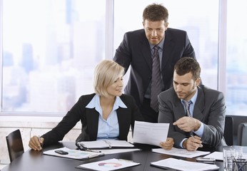 Businesspeople in office