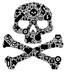 Concept of human skull