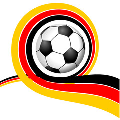 fussball mit deutschlandfarben-band I