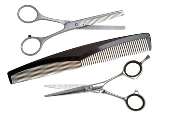 Special scissors for work of hairdresser