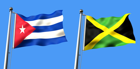 flag of cuba and jamaica