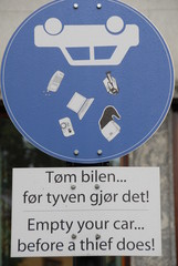 Warnung vor Dieben