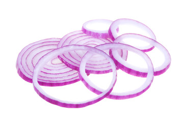 Sliced red onion