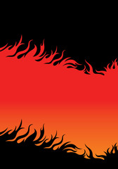 color flames shape background vector