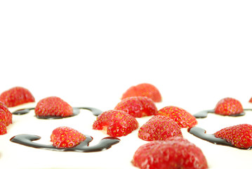 strawberries with chocolate cream