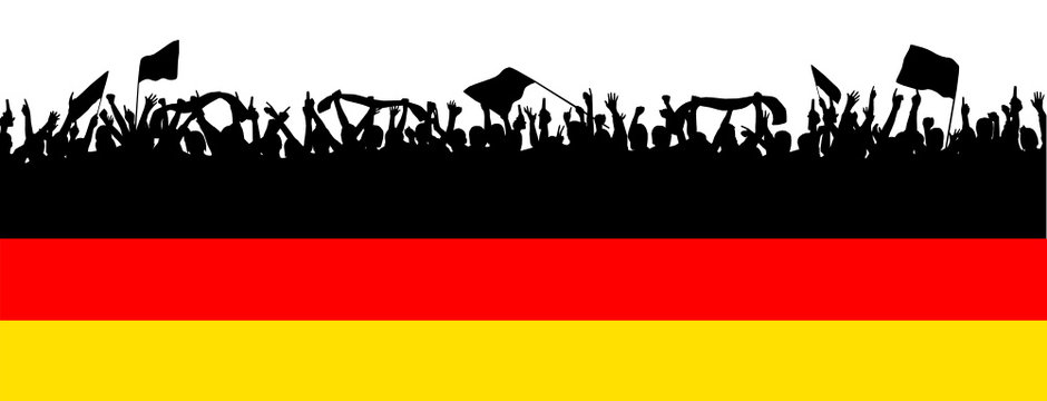 Deutschlandfahne mit Fans