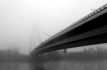Bratislava - SNP bridge in the fog