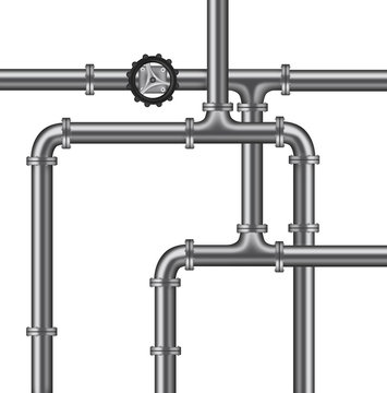plumbing water pipelines valve isolated