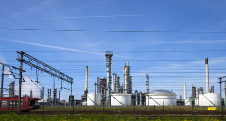 oil refinery in rotterdam, the netherlands