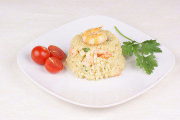 Risotto with shrimps
