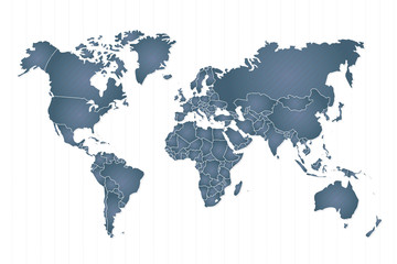 Carte du Monde et pays 2, vecteur