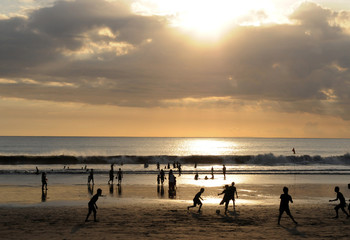 Famous Kuta Beach Bali sunset, Indonesia