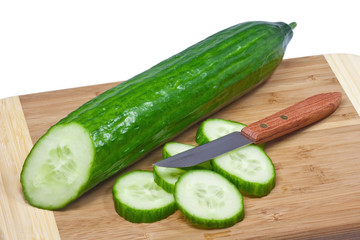 Geschnittene Salatgurke