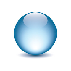 icona sfera luce blu