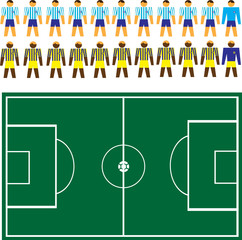 football players vector illustration