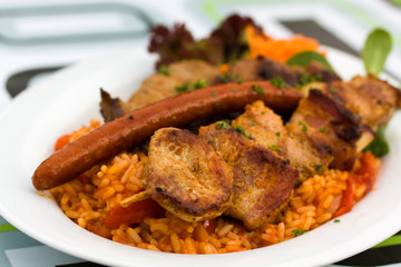 Mixed meat of Pork and lamb,grilled