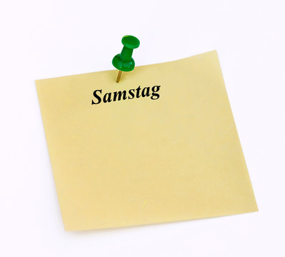 Kalenderblatt Samstag