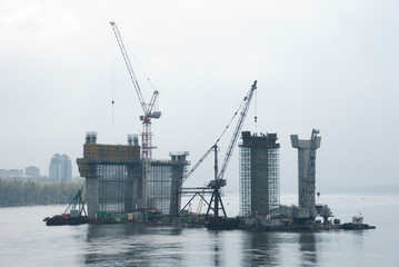 Obraz premium Construction of a bridge