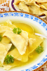 Kreplach (Jewish ravioli)