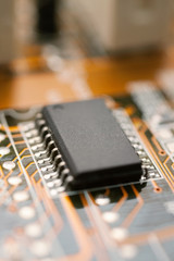 Computer circuit board with microchip