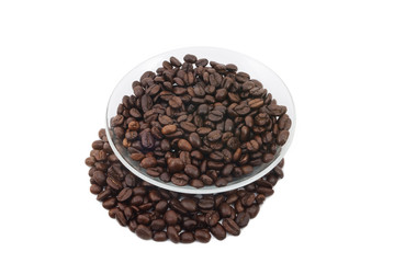 Coffee beans on a plate