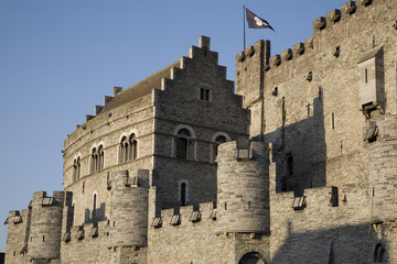 Naklejka premium Gravensteen Castle, Ghent, Belgium, Europe