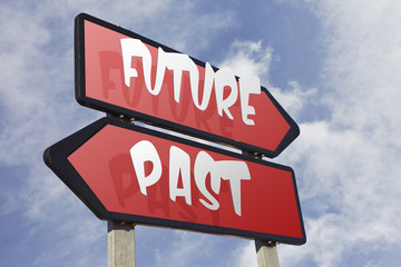 Directional road sign