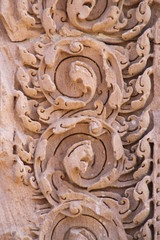 carving on pillar of Prasat Khao Panom Rung, Buriram