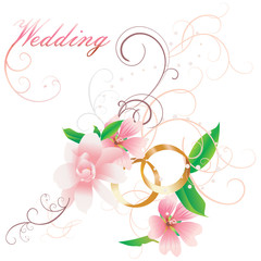 pink flowers with golden rings