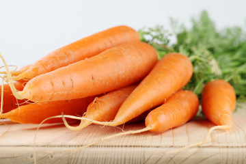 Fresh organic carrots