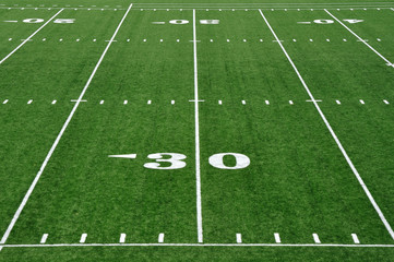 Fototapeta na wymiar 30 Stoczni linii na American Football Field
