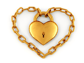 Chain with lock as heart
