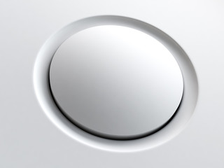 simple plastic round button of modern device or gadget
