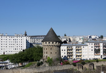 Fototapeta premium ville de Brest et la tour Tanguy,brest,finistère,bretagne