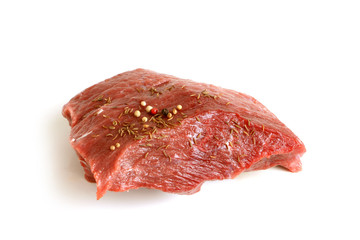 Fresh raw beef meat with spices