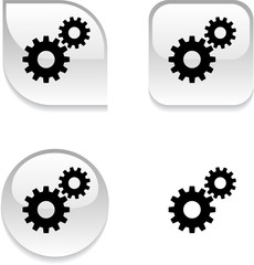 Settings glossy button.