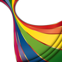 Rainbow refreshing abstract wave. Vector illustration