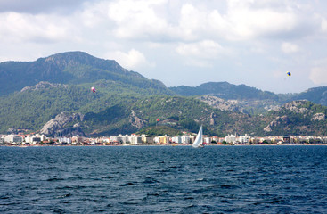 Aegean  sea . Turkey. Marmaris city