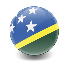 Esfera brillante con bandera Islas Salomon